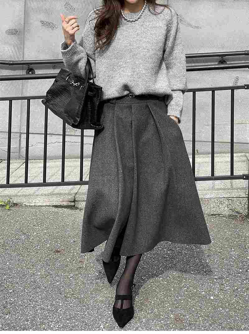 FRILL-T東大門㊣直郵女士新款推薦人氣時尚25秋冬半身裙中短裙FRILL-T半身裙/中短裙