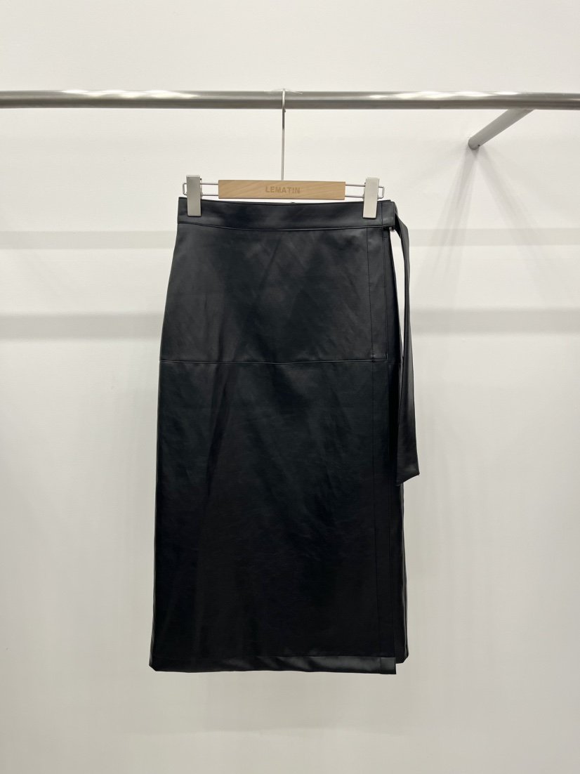 LEMATIN東大門㊣實拍女裝新品25秋冬熱賣推薦休閑職業長裙皮革LEMATIN長裙