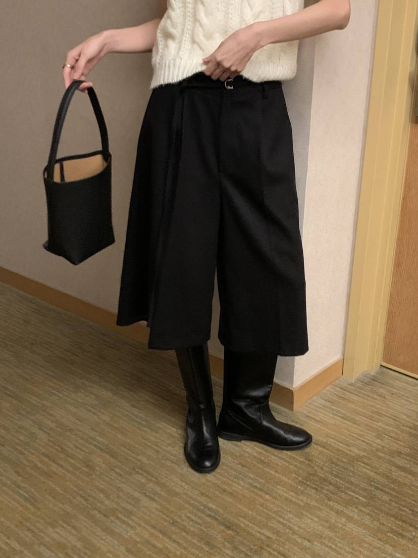 FRILL-T韓國代購㊣女士新款時尚熱賣真品人氣職業短褲含腰帶FRILL-T短褲