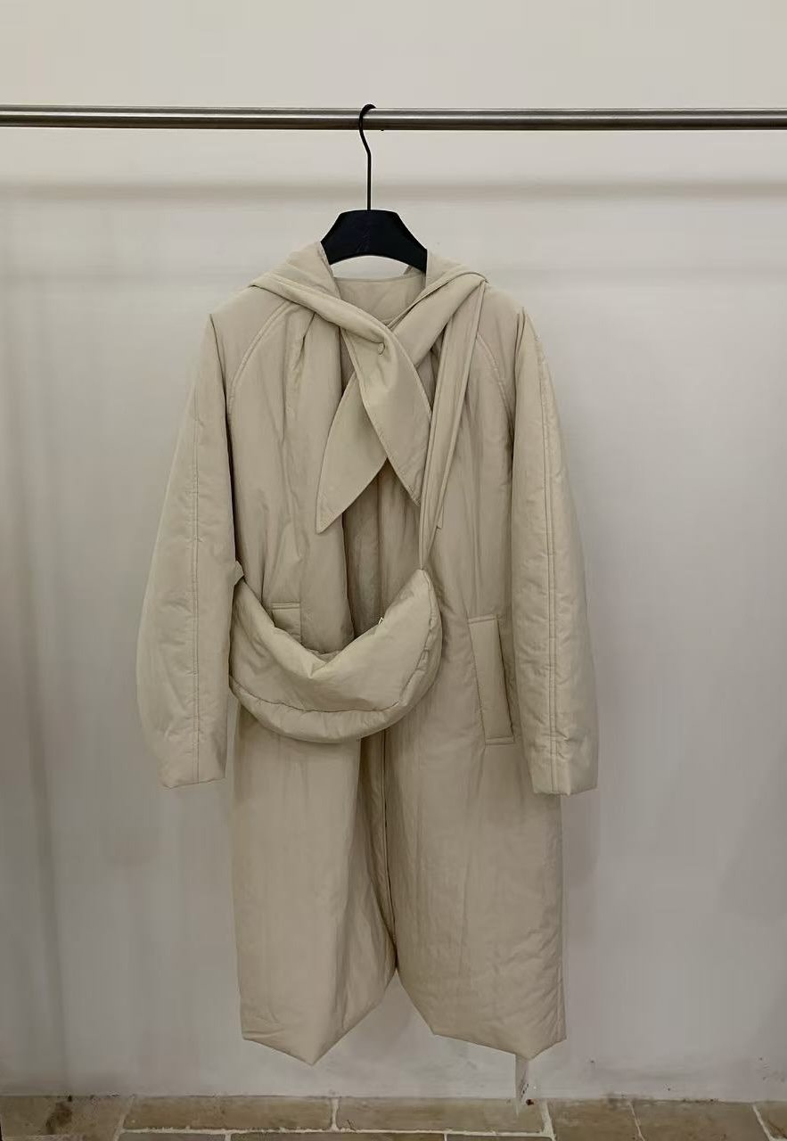 MUSE-P韓國直郵㊣女裝新款真品休閑熱賣25秋冬長款羽絨服圍巾MUSE-P長款羽絨服