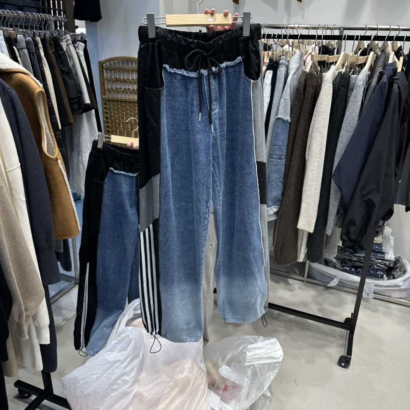 HOT PLACE東大門㊣代購女裝新品職業人氣25秋冬牛仔褲條紋HOT PLACE/DREAM GIRIS牛仔褲