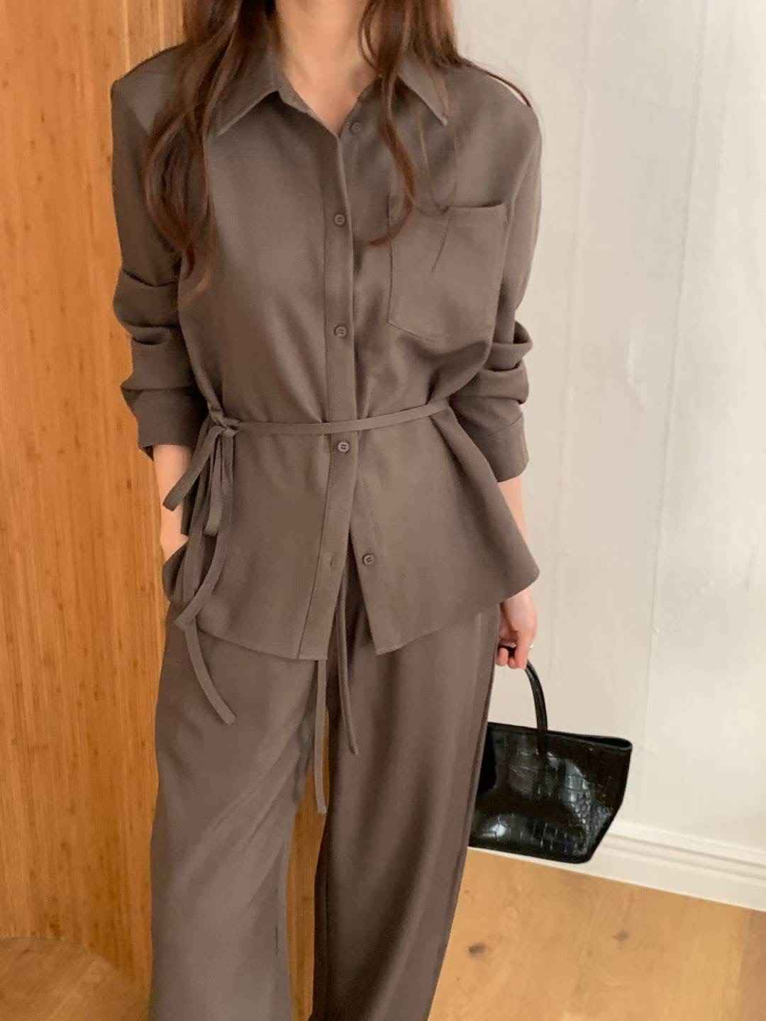 HACKER東大門㊣實拍女裝新款職業熱賣休閑25秋冬襯衫蕾絲衫HACKER襯衫/蕾絲衫