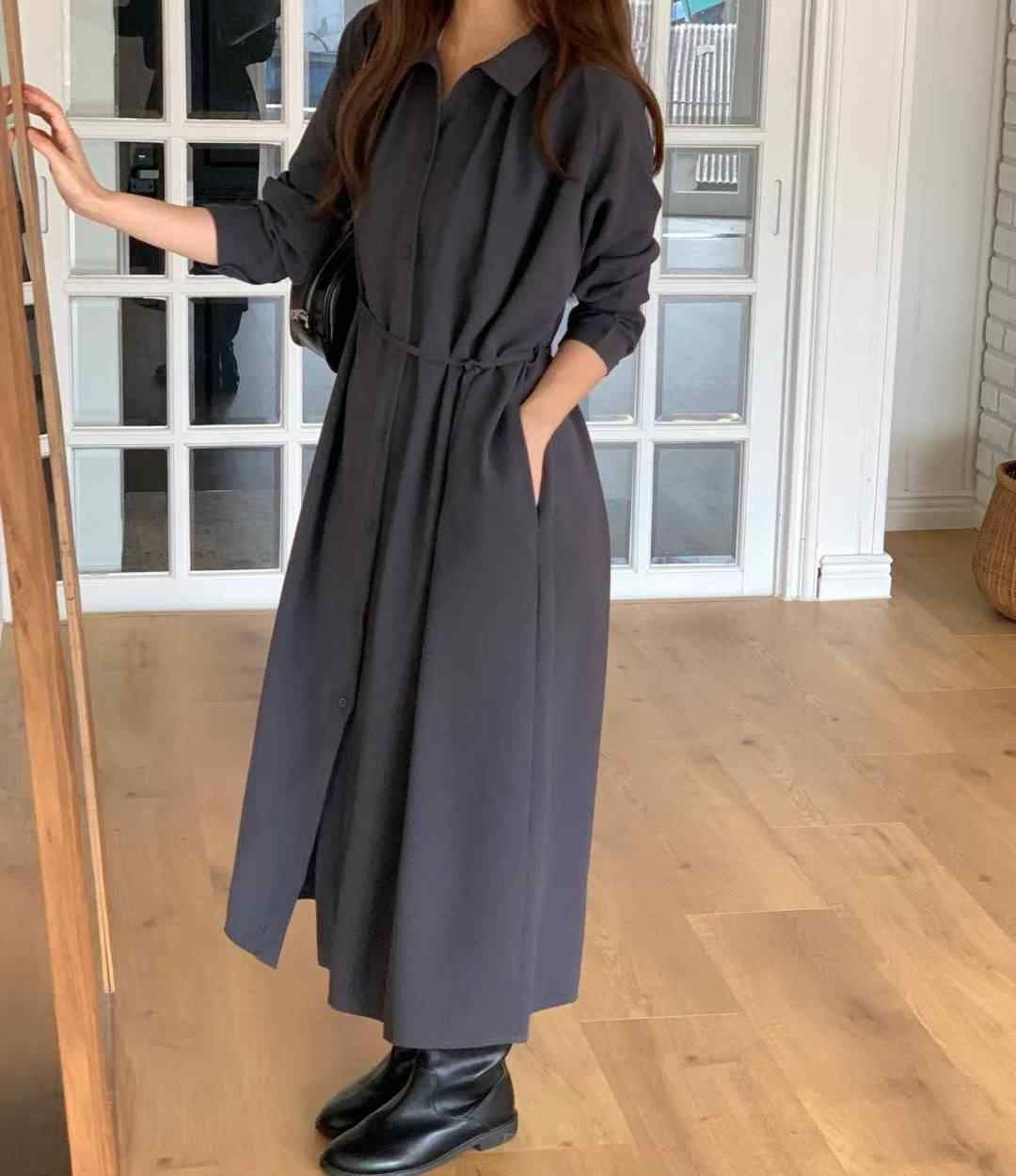 HACKER東大門㊣代購女士新品推薦熱賣25秋冬職業真品連衣裙HACKER連衣裙