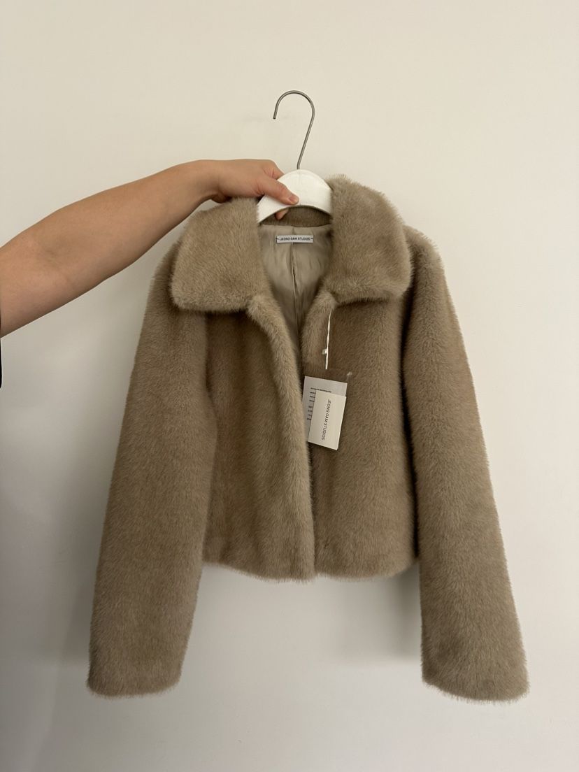 JEONG GAM STUDIOS東大門㊣實拍女士新款人氣短款大衣貂皮JEONG GAM短款大衣