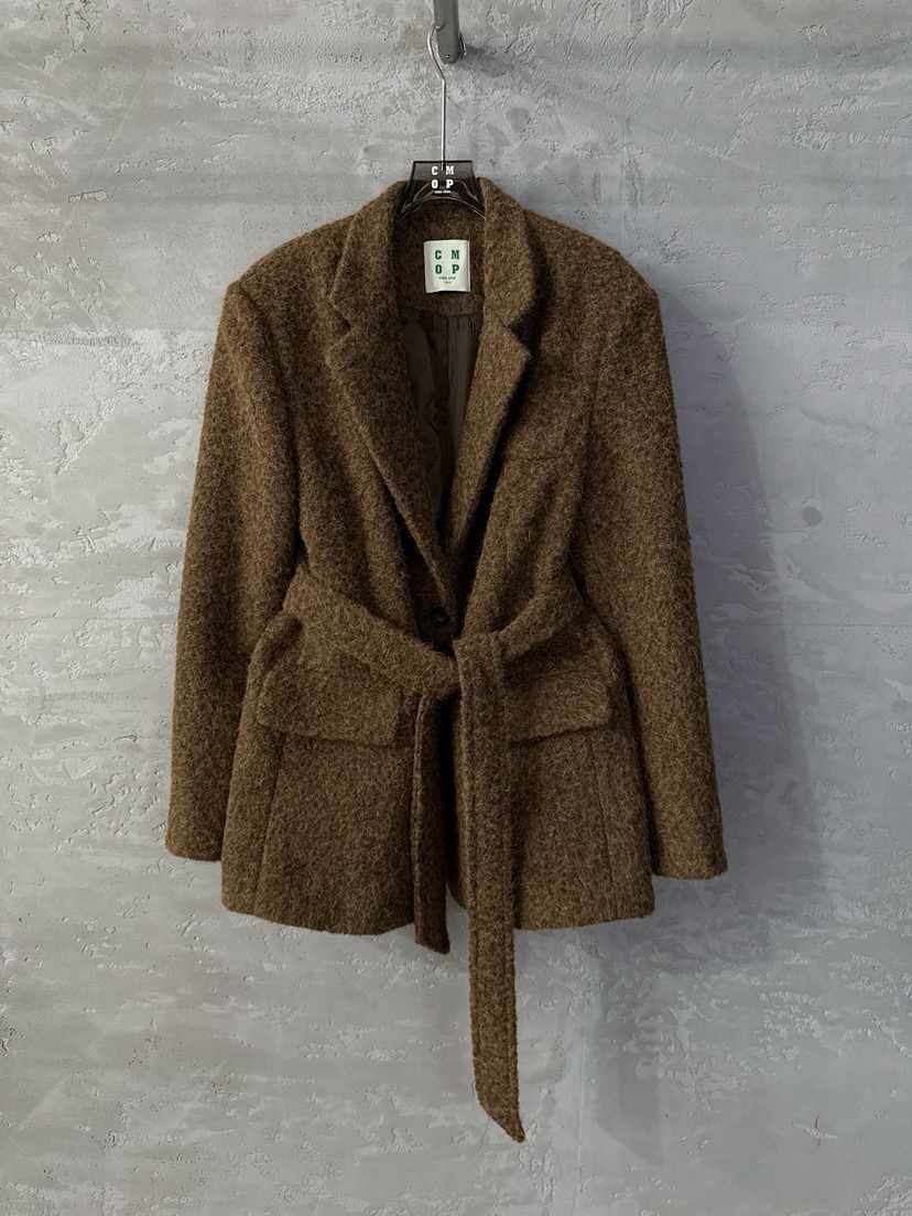 COME OPEN東大門㊣實拍女裝新款真品時尚推薦夾克含腰帶毛皮COMP-(COME OPEN)夾克