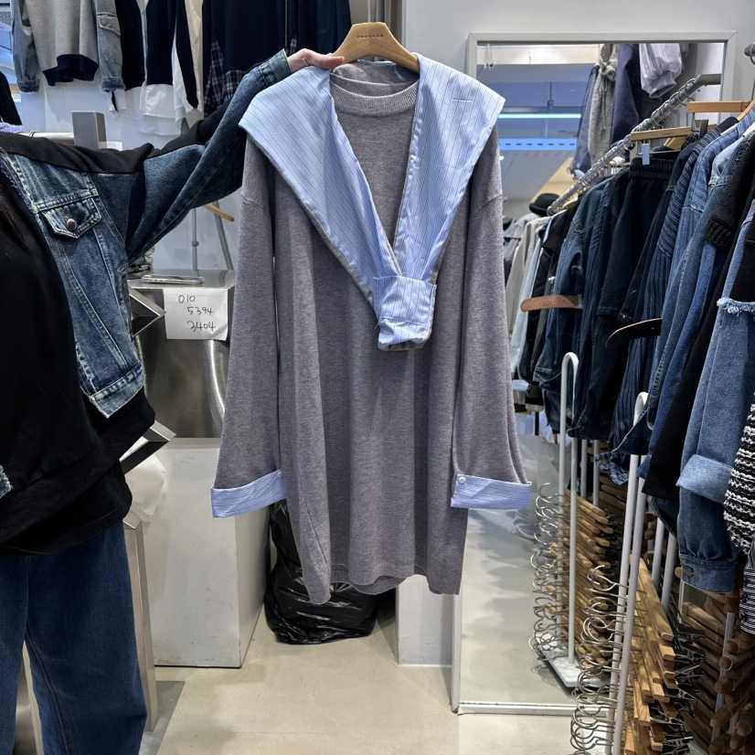 2MORROW東大門㊣代購女士新款職業25秋冬真品休閑連衣裙披肩2MORROW連衣裙