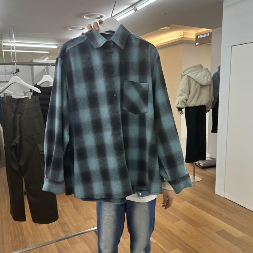 MYNAMEIS韓國直郵㊣女裝新品職業25秋冬時尚休閑襯衫蕾絲衫MYNAMEIS襯衫/蕾絲衫