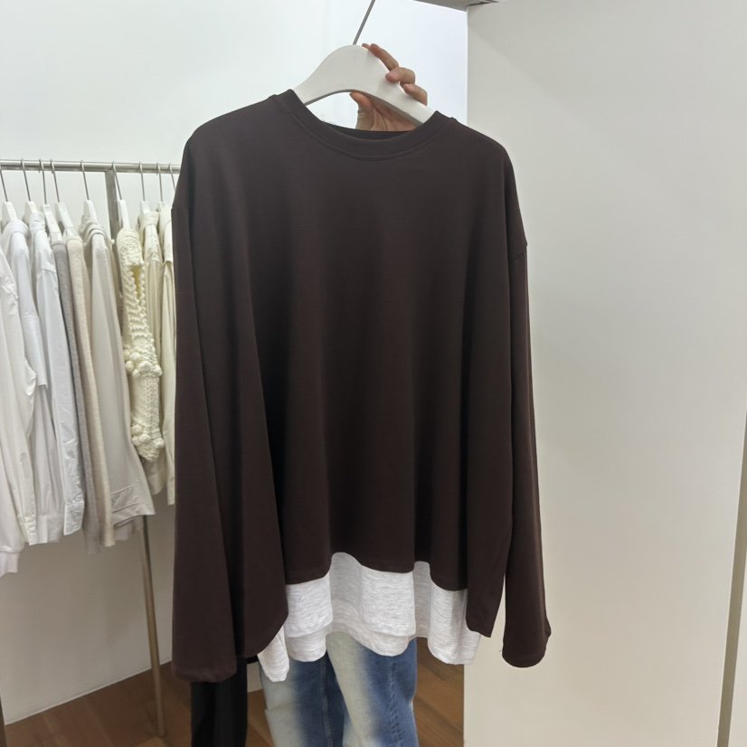 MYNAMEIS東大門㊣代購女士新款人氣25秋冬職業時尚推薦長袖T恤MYNAMEIS長袖T恤