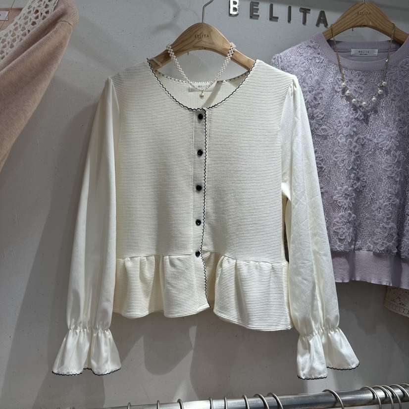 BELITA韓國代購㊣女裝新款推薦真品25秋冬時尚熱賣襯衫蕾絲衫BELITA襯衫/蕾絲衫
