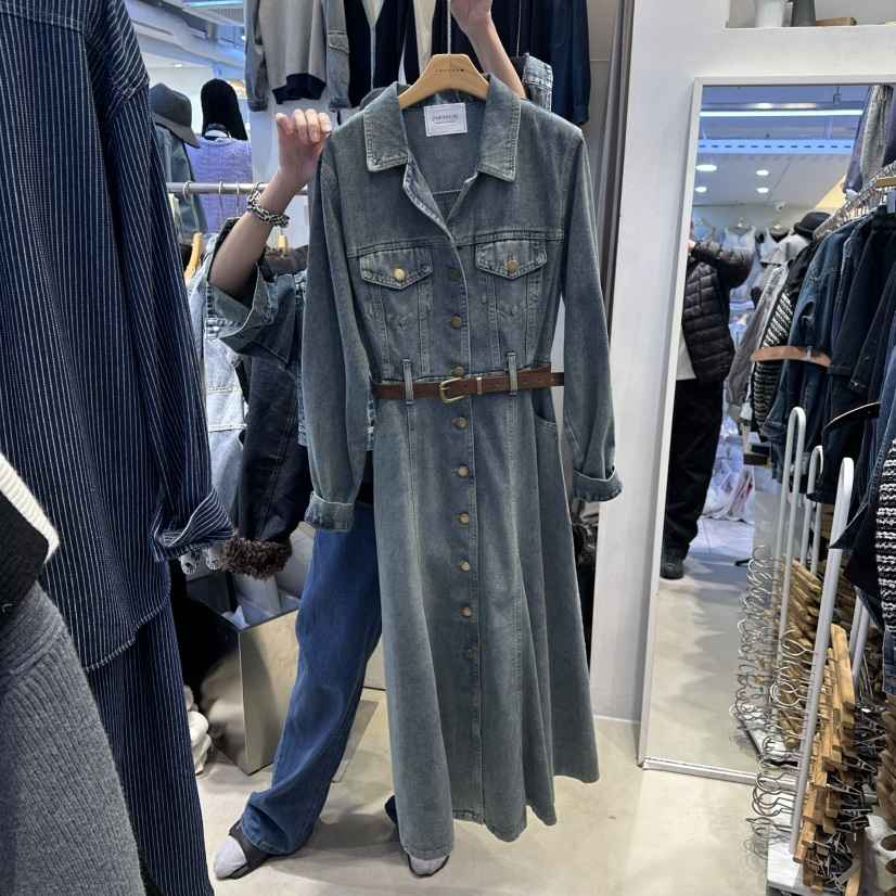 2MORROW東大門㊣直郵女裝新品25秋冬人氣時尚推薦連衣裙含腰帶2MORROW連衣裙