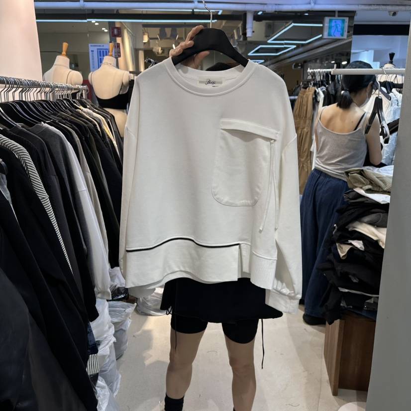 BAKHA東大門㊣代購女士新款時尚職業25秋冬休閑長袖T恤口袋BAKHA長袖T恤