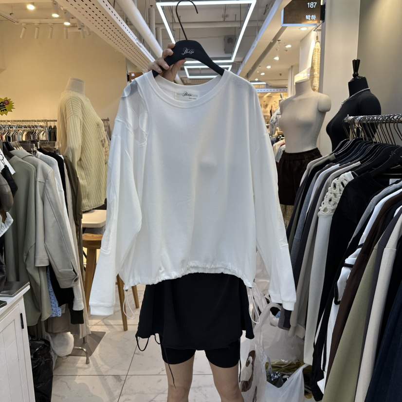 BAKHA東大門㊣實拍女裝新品休閑職業熱賣真品時尚長袖T恤透明BAKHA長袖T恤