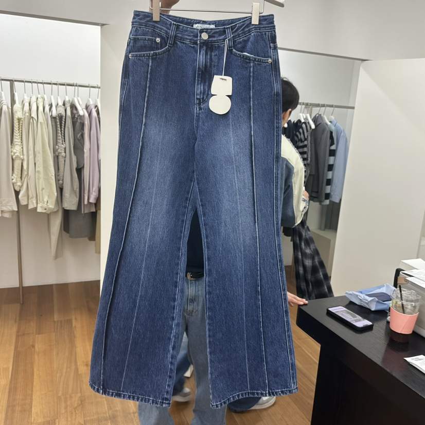 MYNAMEIS韓國直郵㊣女士新品人氣時尚職業推薦25秋冬牛仔褲MYNAMEIS牛仔褲