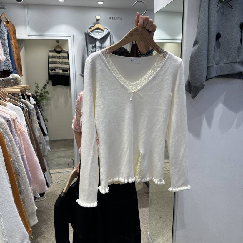 BELITA韓國直郵㊣女裝新品休閑25秋冬人氣職業時尚真品針織衫BELITA針織衫