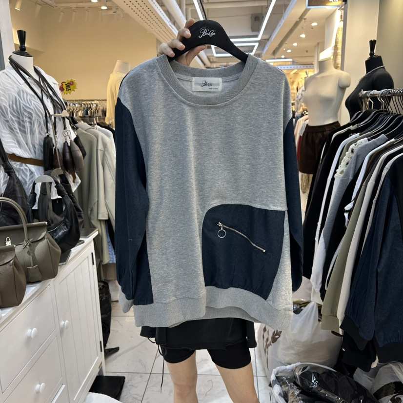 BAKHA韓國代購㊣女裝新款熱賣人氣職業25秋冬休閑推薦衛衣口袋BAKHA衛衣