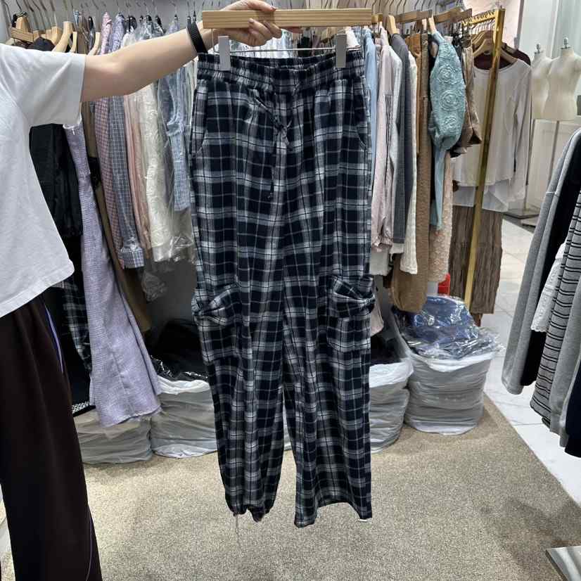 VIRUS韓國直郵㊣女士新品25秋冬推薦人氣熱賣休閑休閑褲格紋VIRUS休閑褲