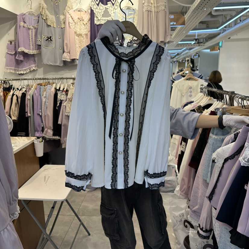 PAPA東大門㊣直郵女裝新品休閑人氣真品職業25秋冬襯衫蕾絲衫PaPa/HALMADE襯衫/蕾絲衫