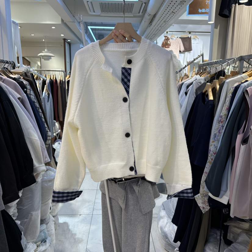 HARU東大門㊣直郵女裝新款人氣熱賣25秋冬推薦真品針織衫格紋HARU針織衫