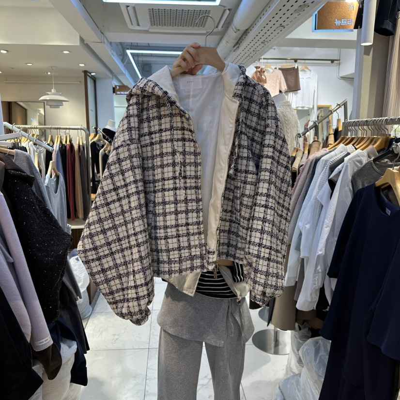 HARU韓國代購㊣女裝新品時尚真品25秋冬推薦熱賣夾克粗花呢HARU夾克