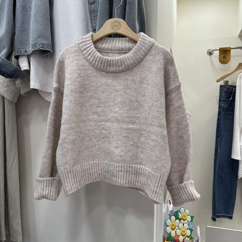 HOJAE韓國代購㊣女士新品休閑熱賣人氣真品推薦25秋冬時尚毛衣MID-LEVEL JUMP毛衣