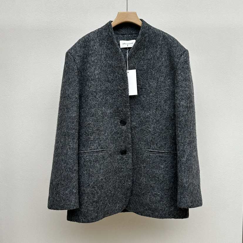 EFFERVESCENT韓國直郵㊣女士新款真品休閑人氣熱賣夾克羊駝evc/effervescent夾克