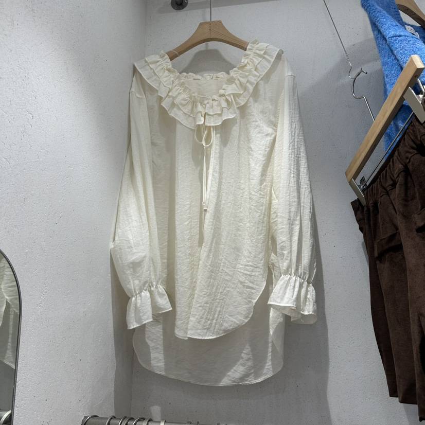 VIRUS東大門㊣代購女裝新款真品職業熱賣推薦襯衫蕾絲衫荷葉邊VIRUS襯衫/蕾絲衫