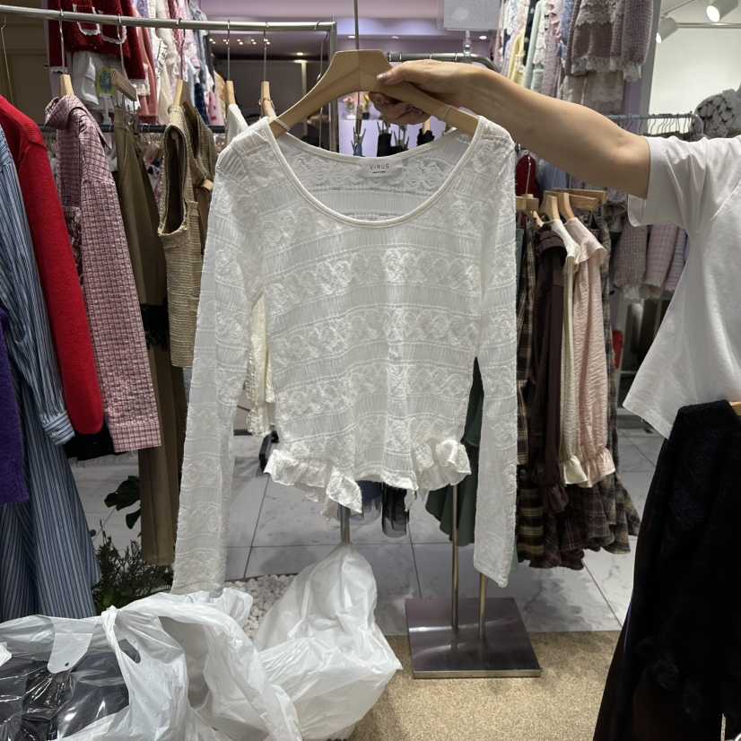 VIRUS東大門㊣實拍女裝新款人氣推薦職業休閑時尚襯衫蕾絲衫VIRUS襯衫/蕾絲衫