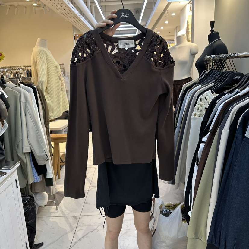 BAKHA東大門㊣實拍女裝新品25秋冬推薦真品休閑職業長袖T恤BAKHA長袖T恤