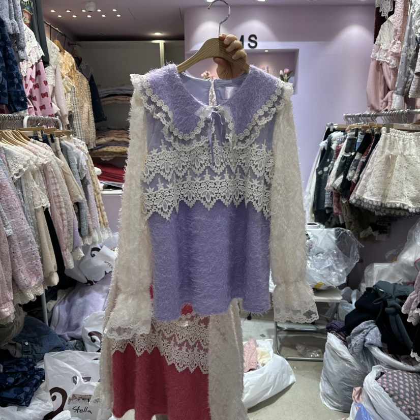 MS東大門㊣直郵女士新品人氣熱賣時尚真品休閑25秋冬襯衫蕾絲衫MS襯衫/蕾絲衫