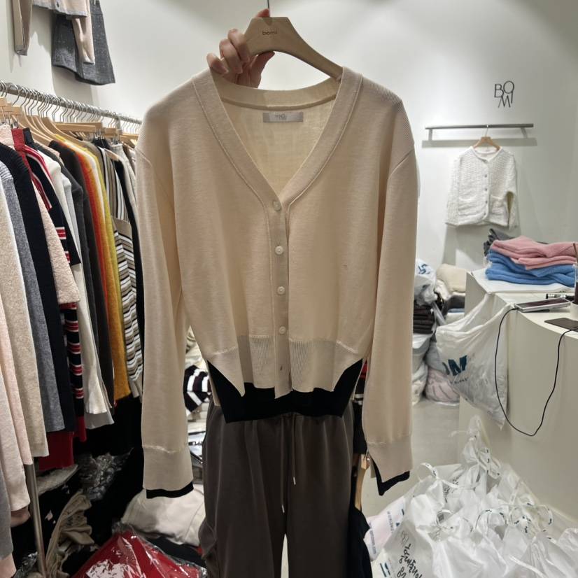 BY BOMI東大門㊣實拍女士新品熱賣推薦時尚針織衫雙排扣開衫BY BOMI針織衫