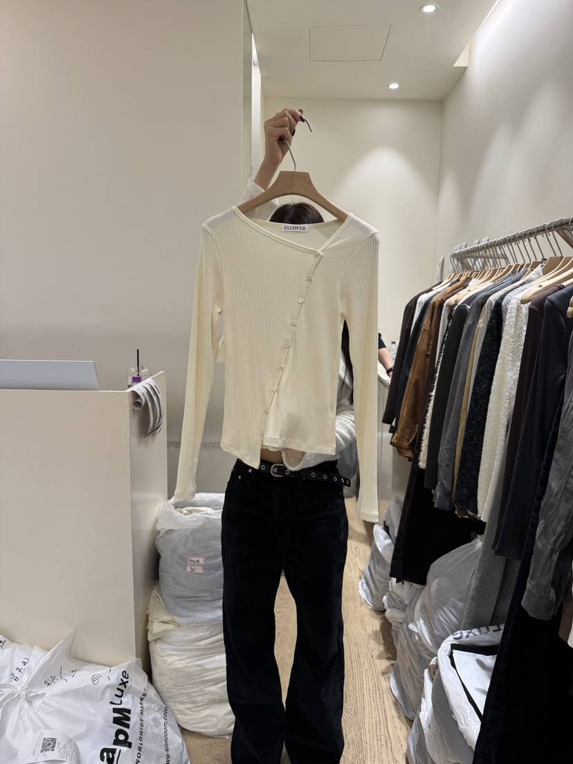 FLOWER-L韓國代購㊣女裝新品真品人氣職業休閑長袖T恤開衫FLOWER-L長袖T恤