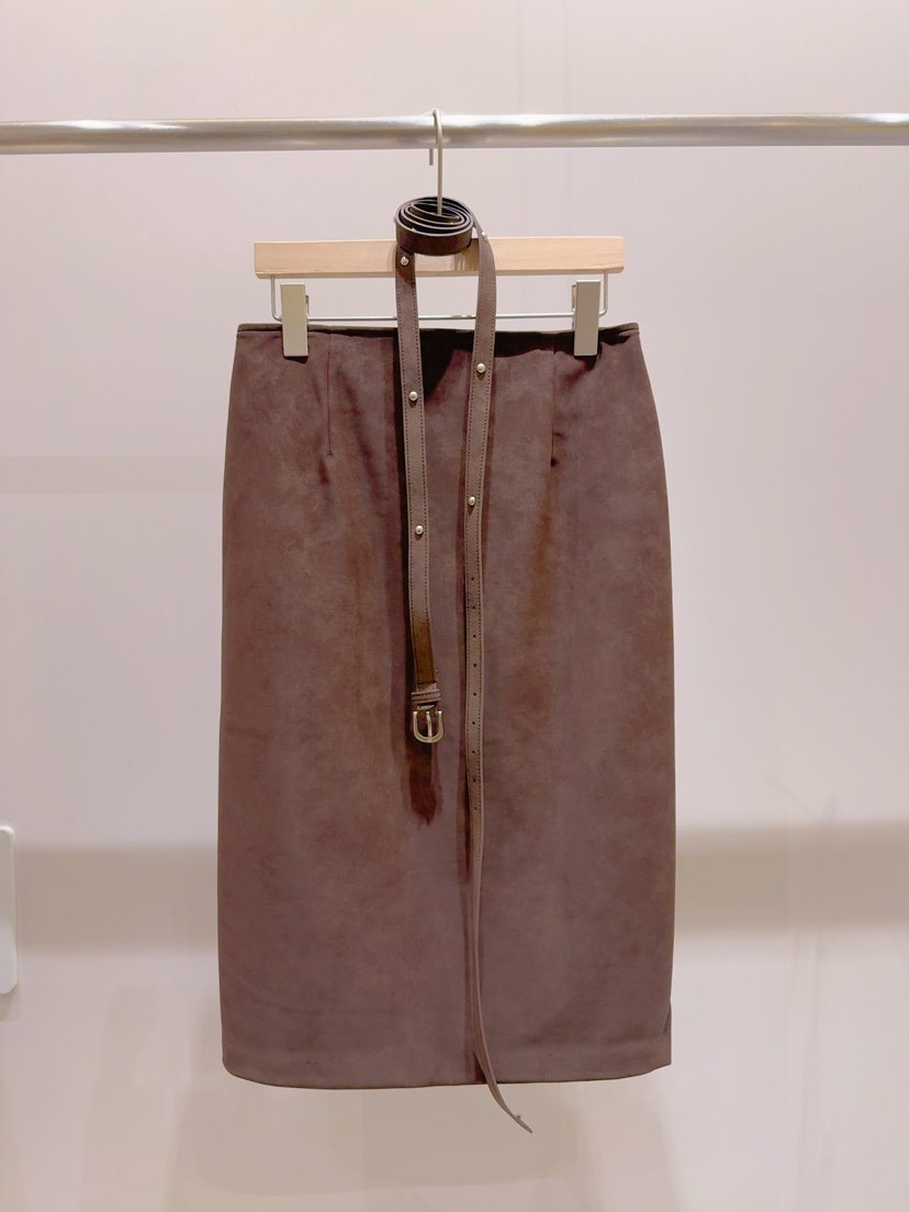 LIMLIMLIM東大門㊣直郵女士新款休閑25秋冬長裙不含腰帶絨面革LIM LIM LIM長裙