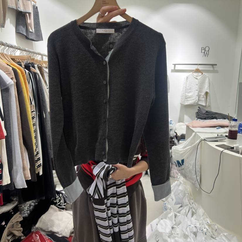 BY BOMI韓國代購㊣女士新品休閑人氣推薦時尚25秋冬針織衫開衫BY BOMI針織衫