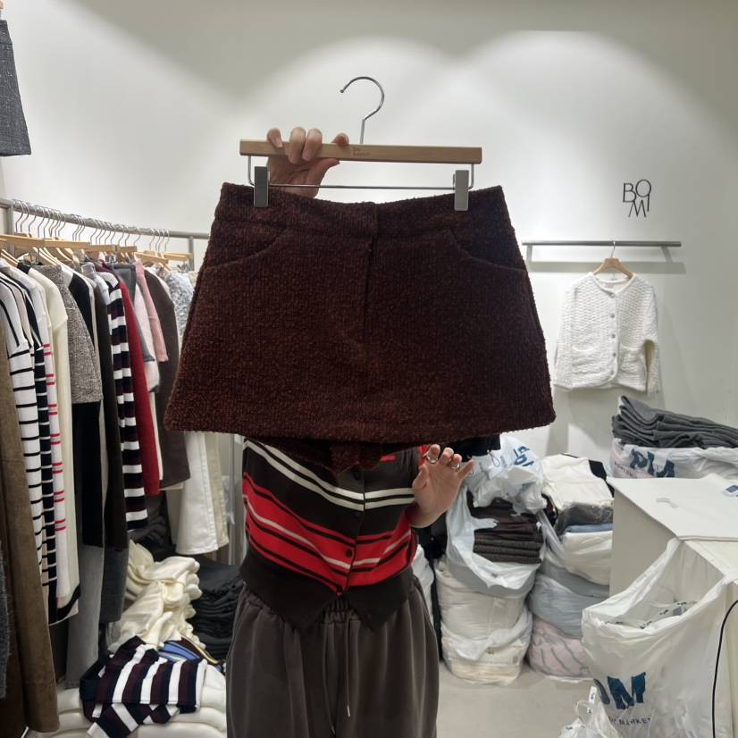BY BOMI東大門㊣實拍女裝新款休閑職業25秋冬推薦時尚短裙BY BOMI短裙