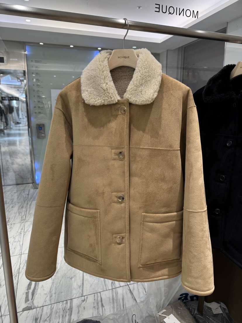 MONIQUE韓國直郵㊣女裝新款25秋冬熱賣休閑時尚推薦夾克兩面MONIQUE夾克