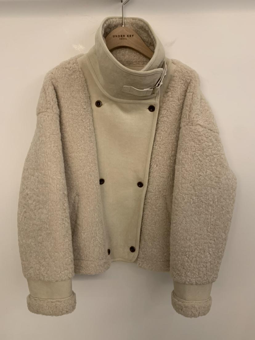 UNDER KEY東大門㊣代購女士新品25秋冬職業人氣短款大衣兔子UNDER KEY短款大衣