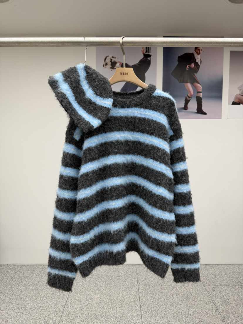 MADE-P東大門㊣代購女裝新品推薦時尚休閑職業針織衫含帽子MADE-P針織衫