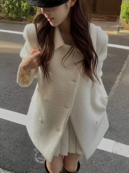 MIELLE-미엘르-OT東大門㊣代購女士新品25秋冬中長款大衣MIELLE-미엘르-OT中長款大衣