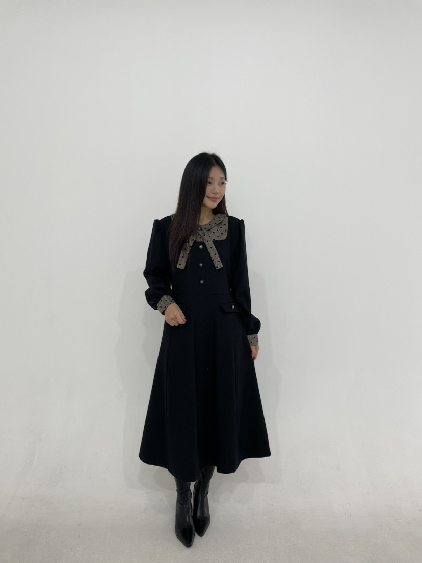 ANNA VERRY-P韓國代購㊣女裝新款真品推薦時尚職業連衣裙ANNA VERRY-P連衣裙