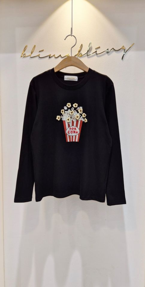 RICO韓國代購㊣女裝新款25秋冬真品休閑職業熱賣推薦長袖T恤bling bling/RICO長袖T恤