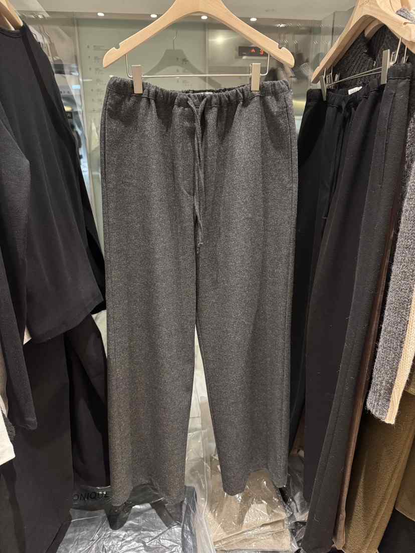 MONIQUE韓國代購㊣女裝新品人氣休閑時尚職業休閑褲羊毛綁帶MONIQUE休閑褲