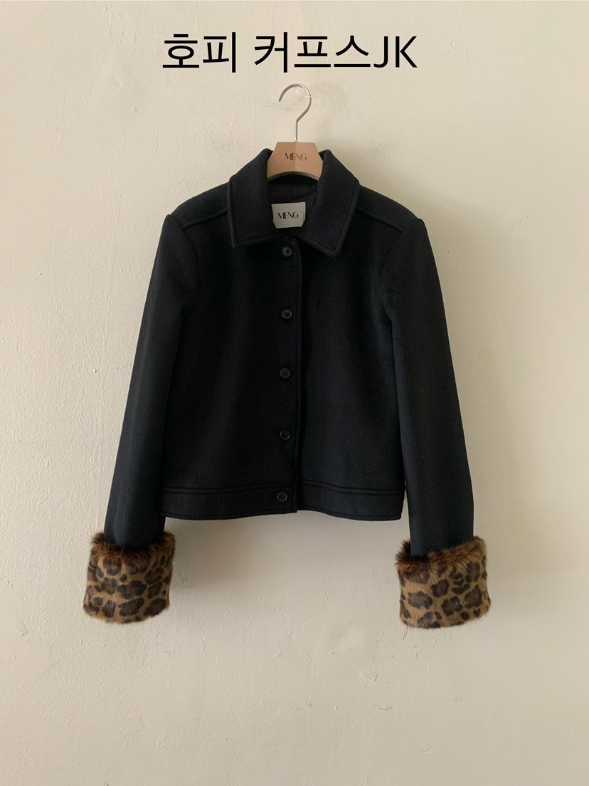 MENG韓國直郵㊣女裝新品職業人氣推薦25秋冬時尚夾克可拆卸MENG夾克