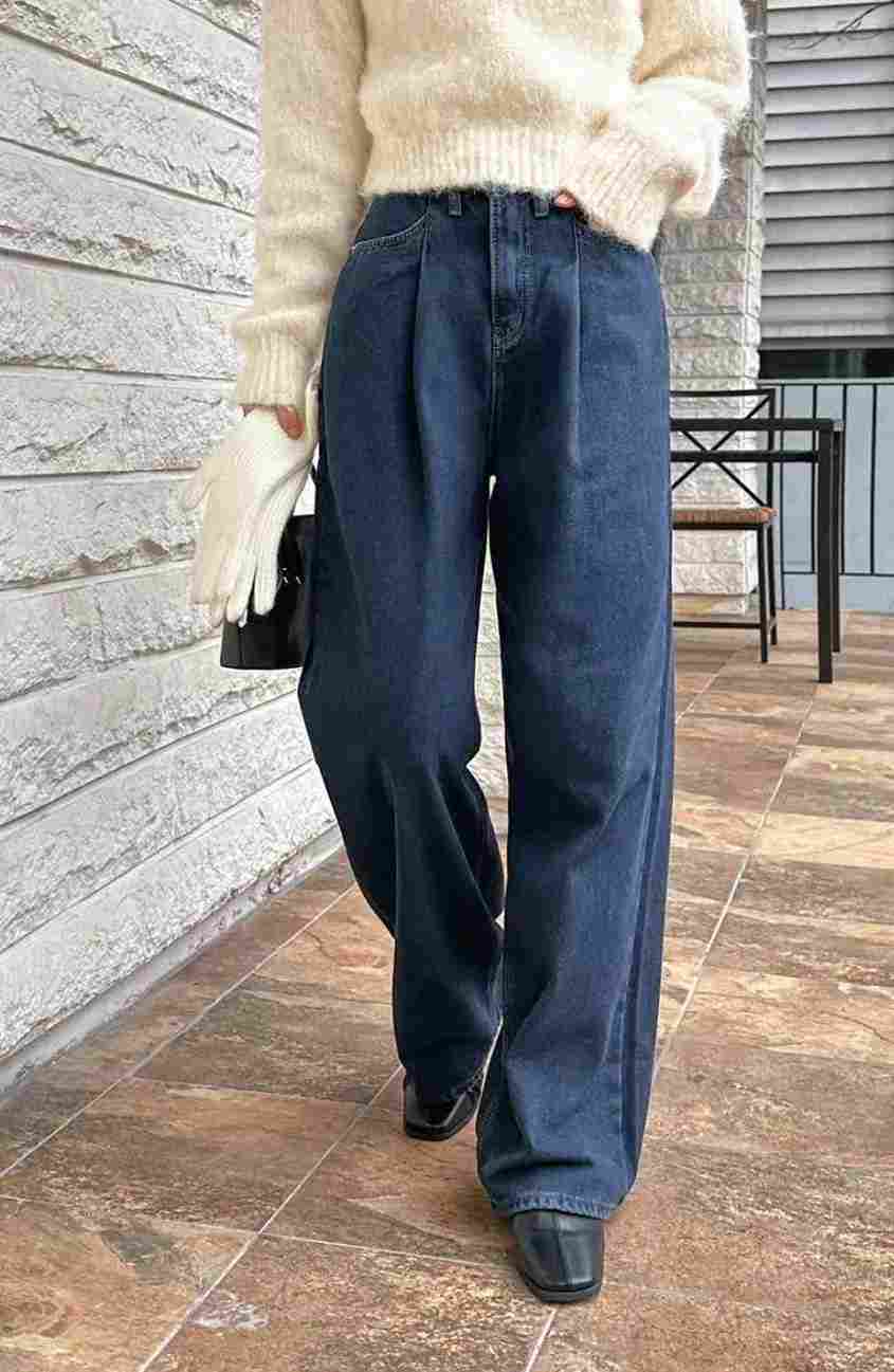 PI2韓國直郵㊣女士新品熱賣推薦人氣職業時尚休閑牛仔褲加絨Pi2牛仔褲