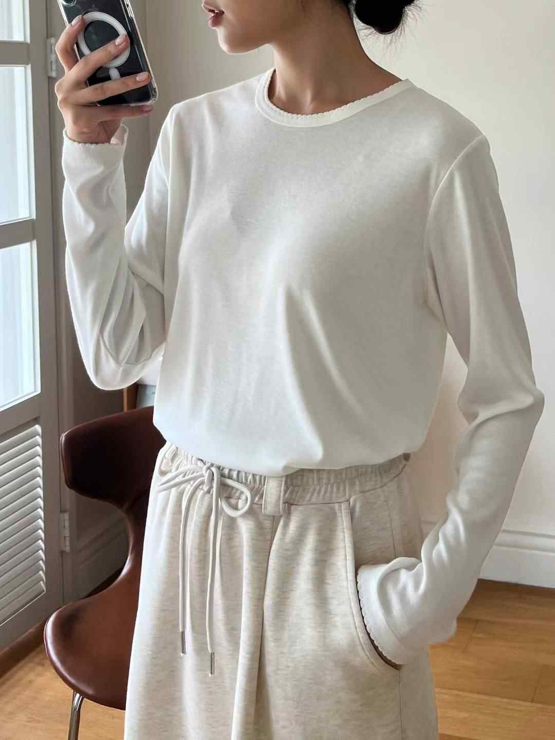 BARISTAR韓國直郵㊣女士新品真品休閑職業人氣25秋冬長袖T恤BARISTAR長袖T恤