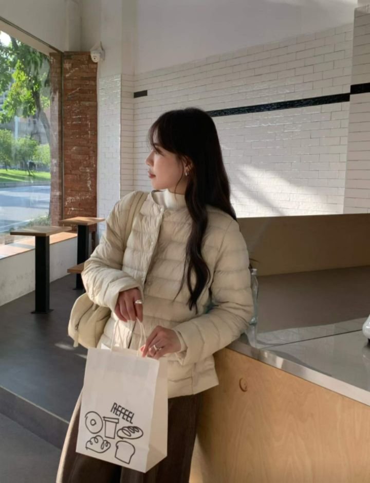 STAY HERE東大門㊣實拍女士新品休閑推薦熱賣人氣短款棉服STAY HERE短款棉服
