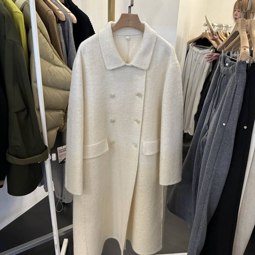 EGG東大門㊣直郵女裝新品人氣真品25秋冬熱賣中長款大衣羊駝EGG-訂貨周期長中長款大衣