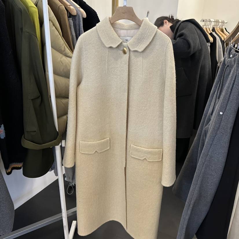 EGG東大門㊣直郵女士新品推薦人氣職業熱賣真品時尚中長款大衣EGG-訂貨周期長中長款大衣