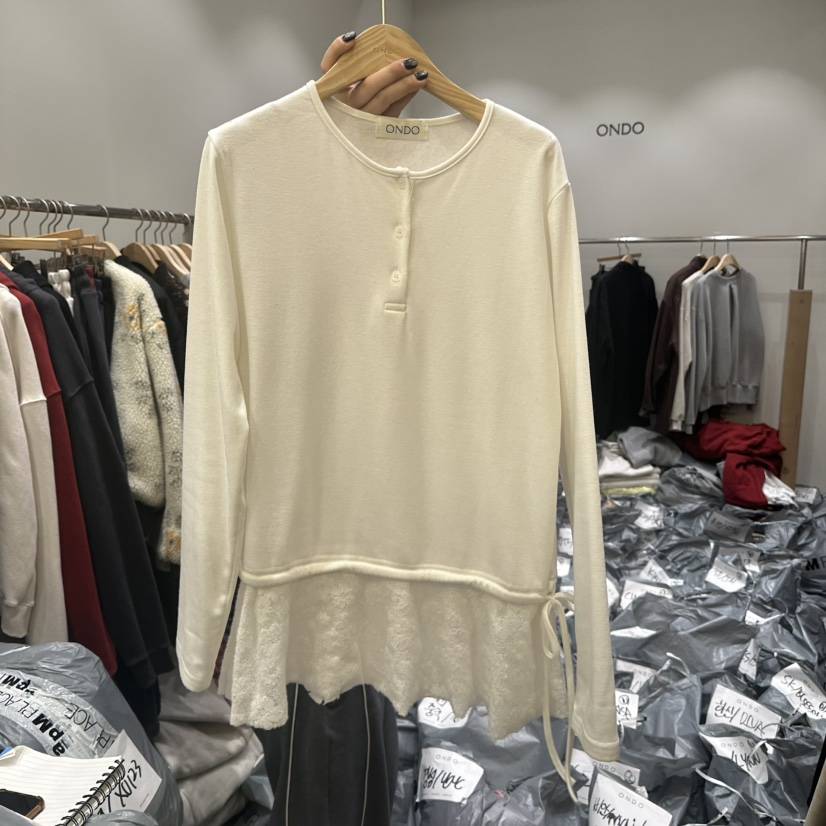 ONDO-P韓國直郵㊣女士新款休閑人氣時尚職業熱賣25秋冬長袖T恤ONDO-P長袖T恤