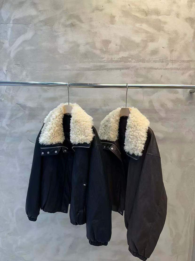 SIMPLE PARK/WMSTORY東大門㊣直郵女士新款休閑25秋冬夾克皮草SIMPLE PARK/WMSTORY夾克