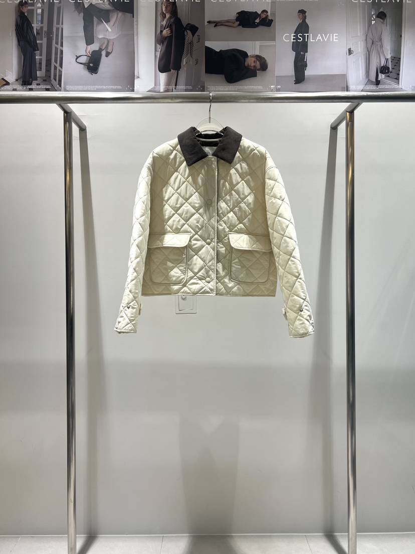 CESTLAVIE東大門㊣直郵女士新款時尚休閑推薦真品25秋冬夾克絎縫CESTLAVIE夾克